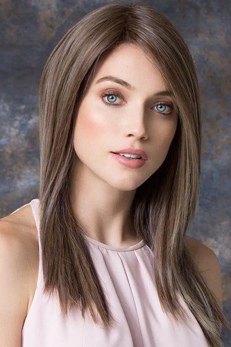 Aria Handmade Human Hair Topper Medium Ash Brown #6