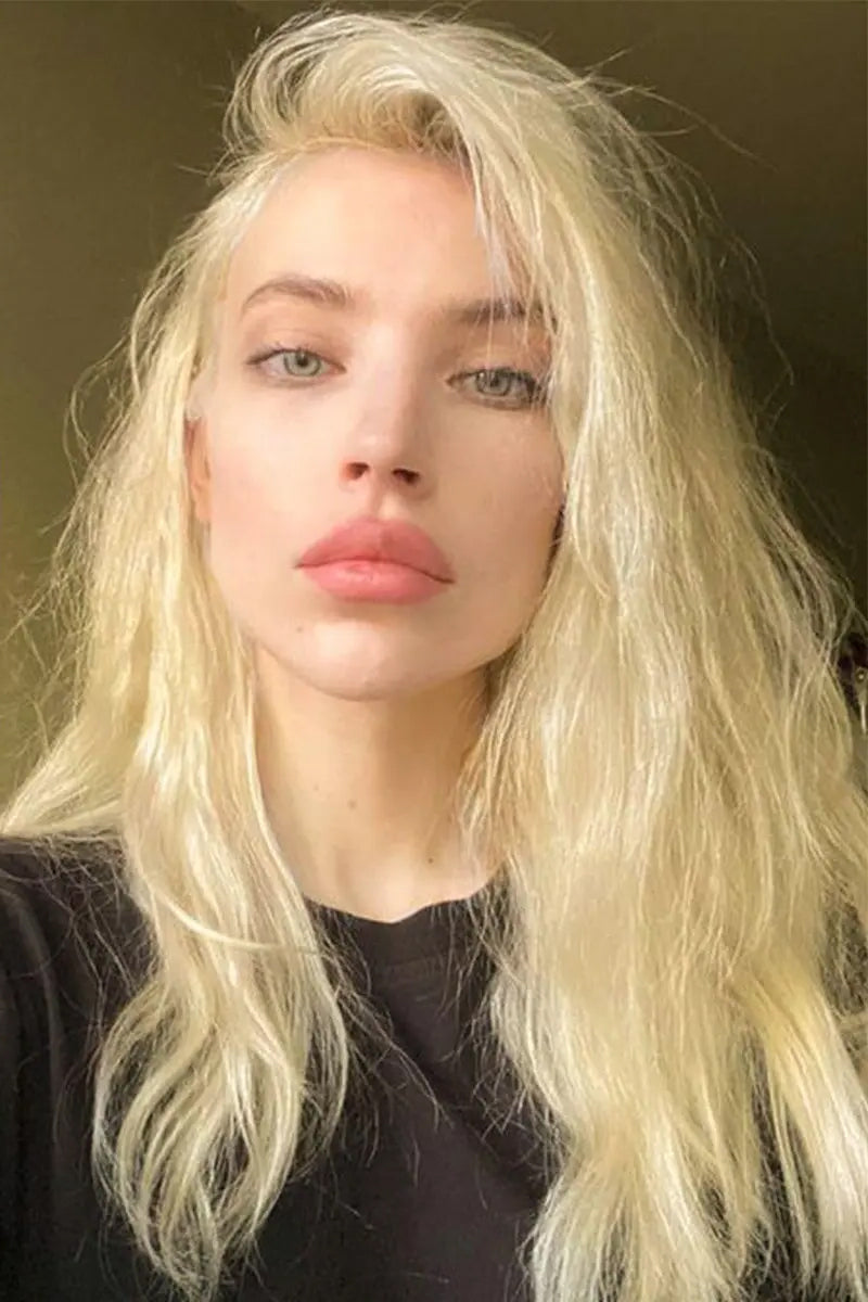 Aria Handmade Human Hair Topper Lightest Blonde #613