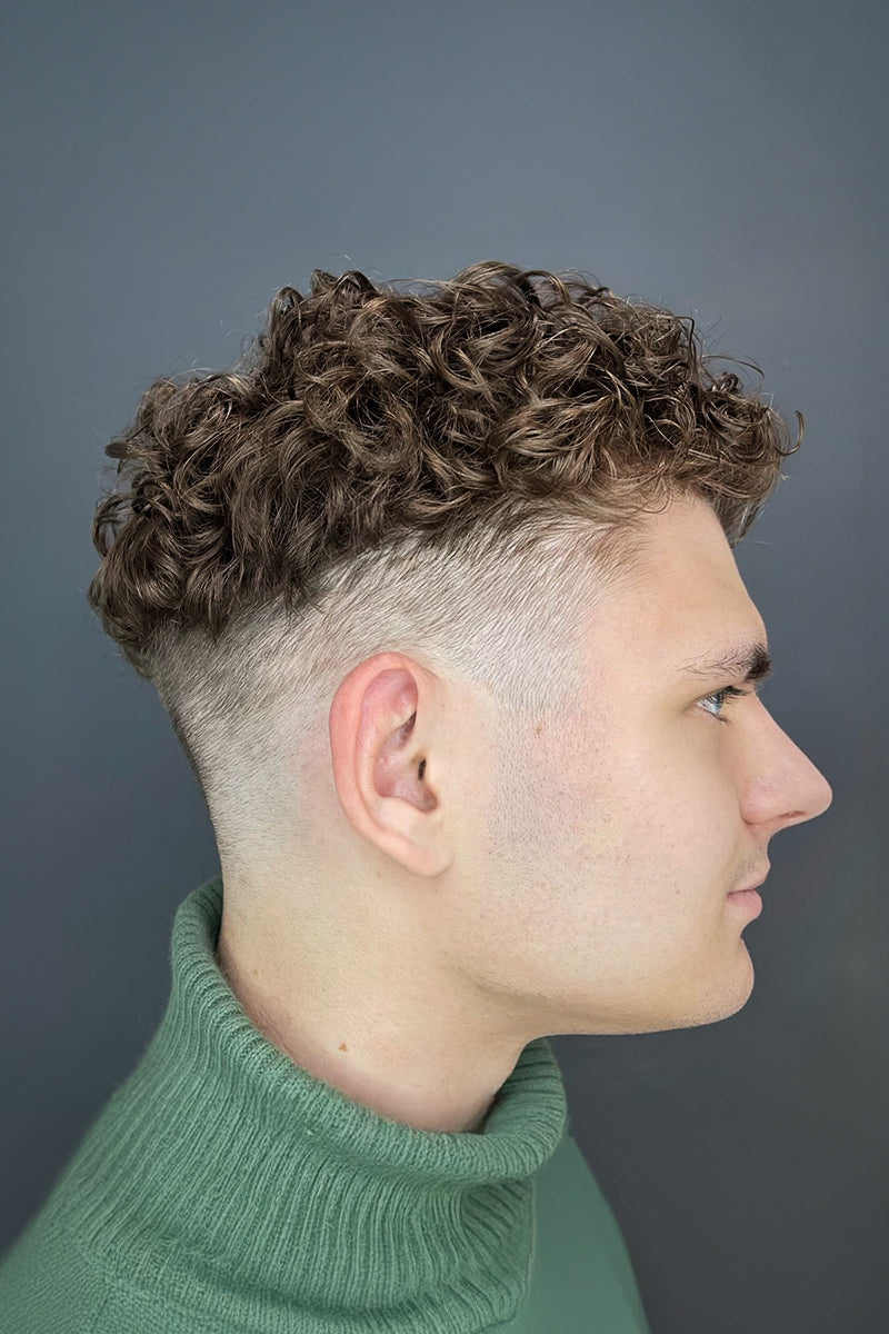 Pre-Cut Men's Hairpiece Hairstyle Wave
