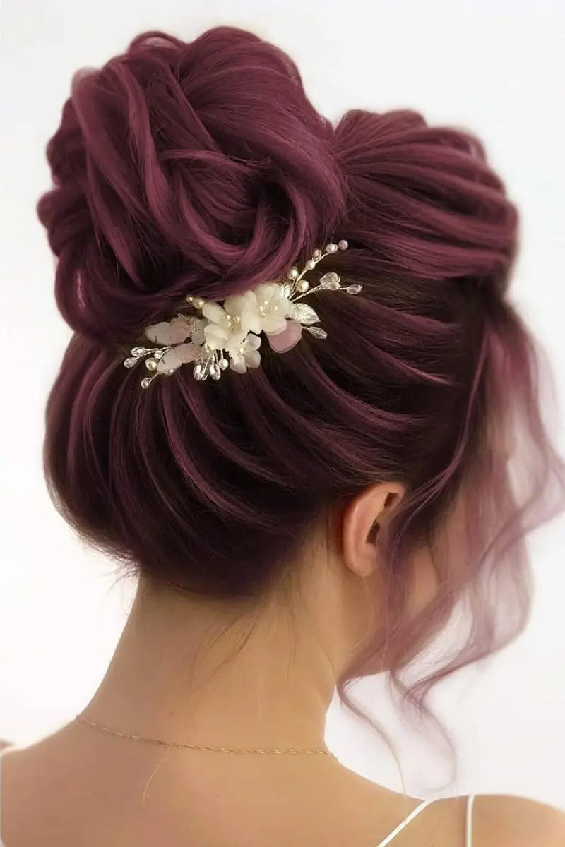 Messy Bun Hair Piece Wine Red #99J