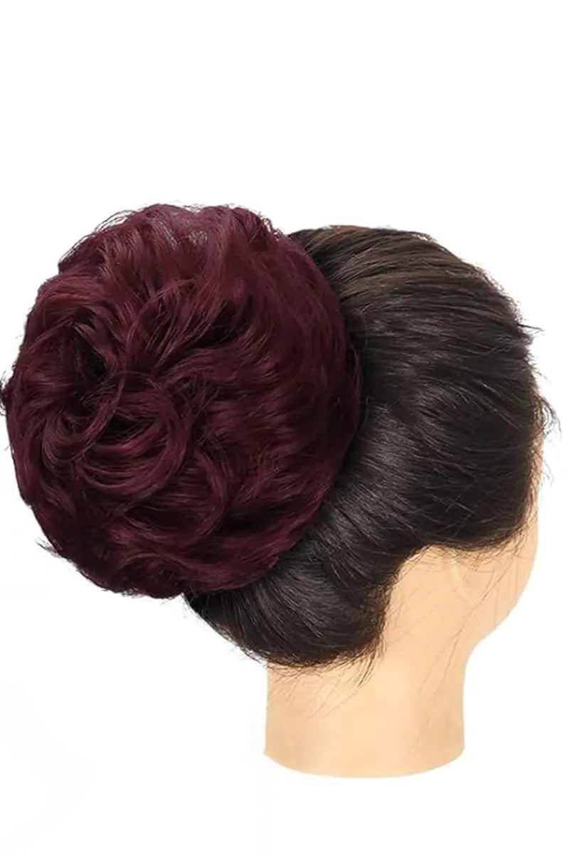 Messy Bun Hair Piece Wine Red #99J