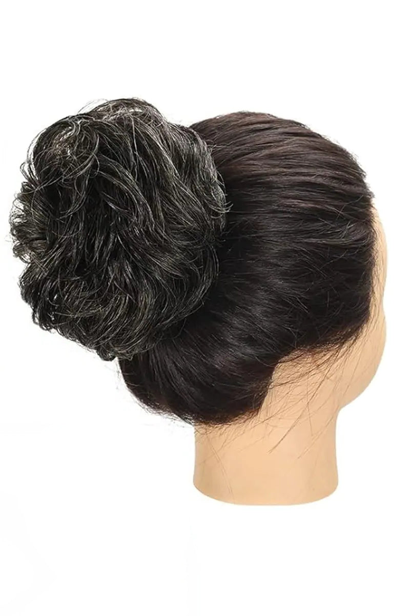 Messy Bun Hair Piece Dark Grey