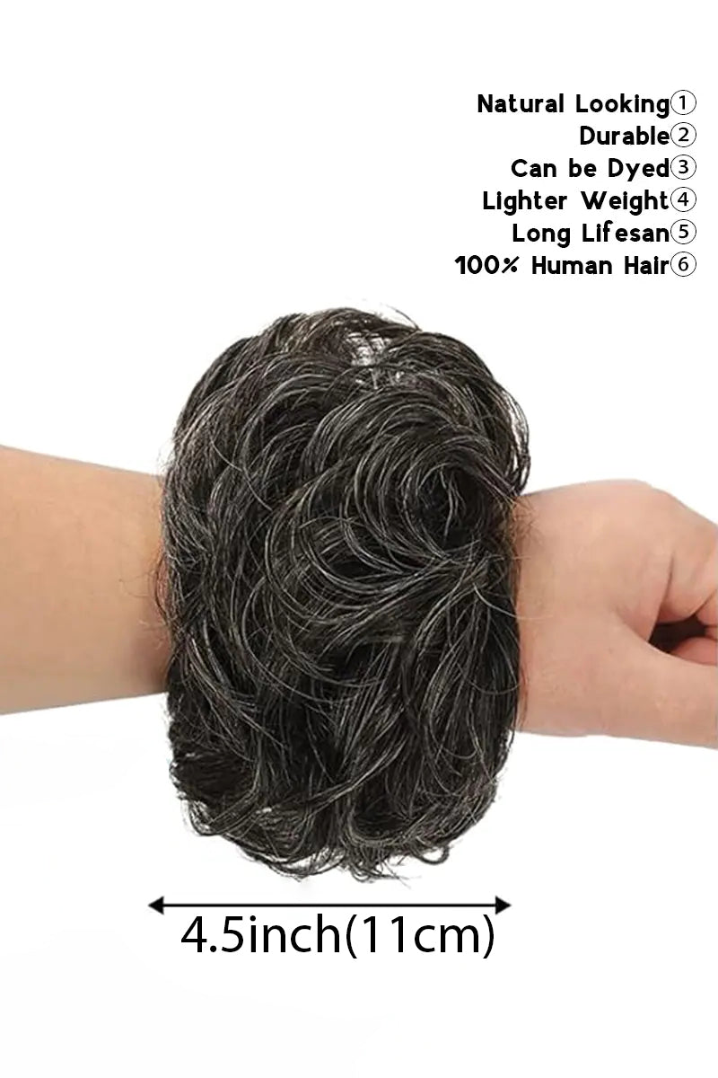 Messy Bun Hair Piece Dark Grey