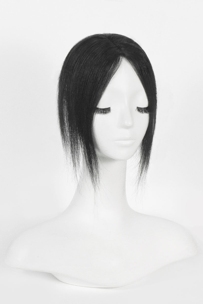 Aria Handmade Human Hair Topper Dark Black #1