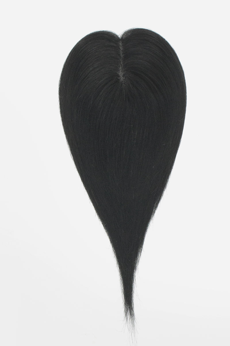 Aria Handmade Human Hair Topper Dark Black #1