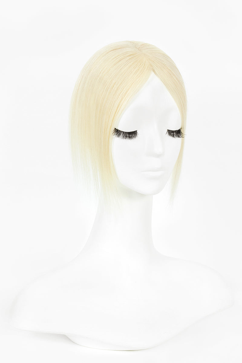 Volumateur Aria fait main en cheveux humains, blond très clair #613
