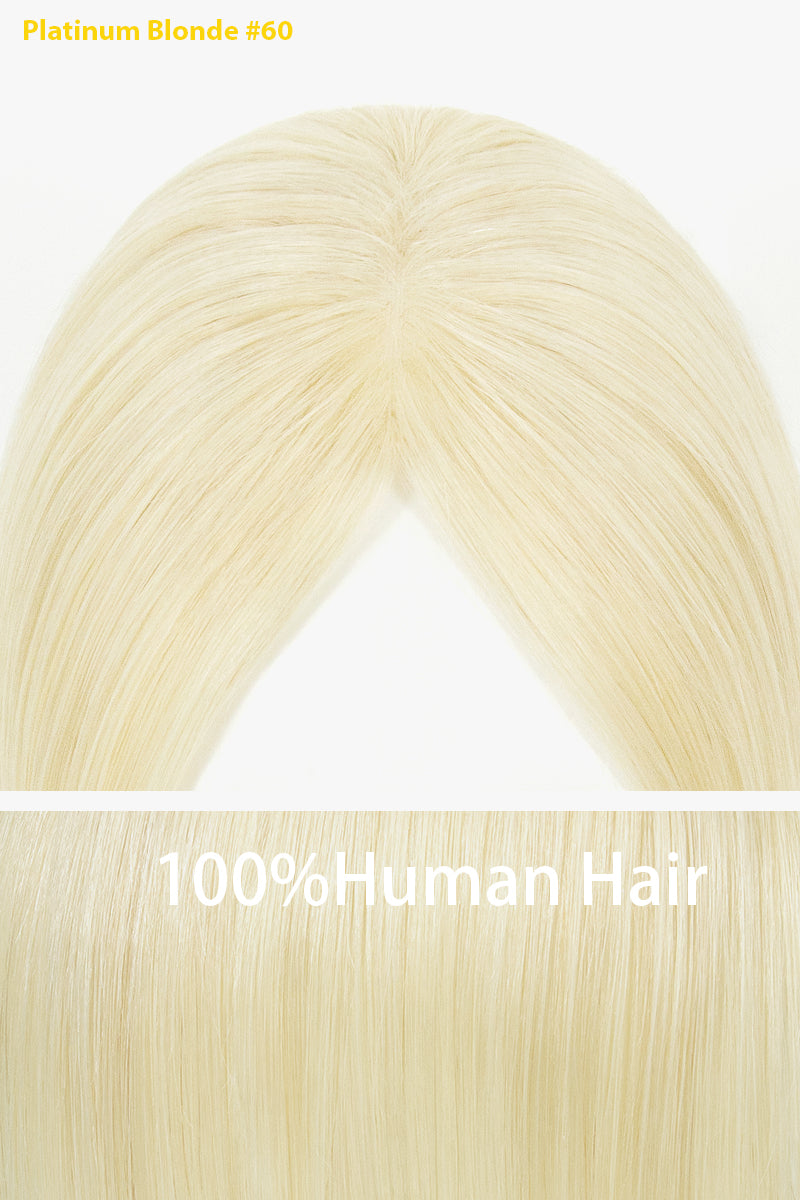 Volumateur Aria fait main en cheveux humains, blond très clair #613