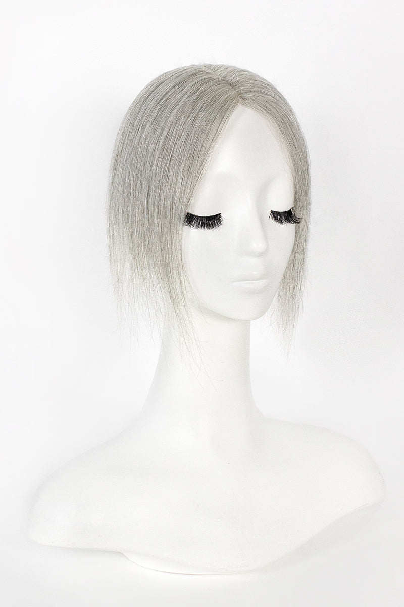 Aria Human Hair Topper Light Grey #1B80