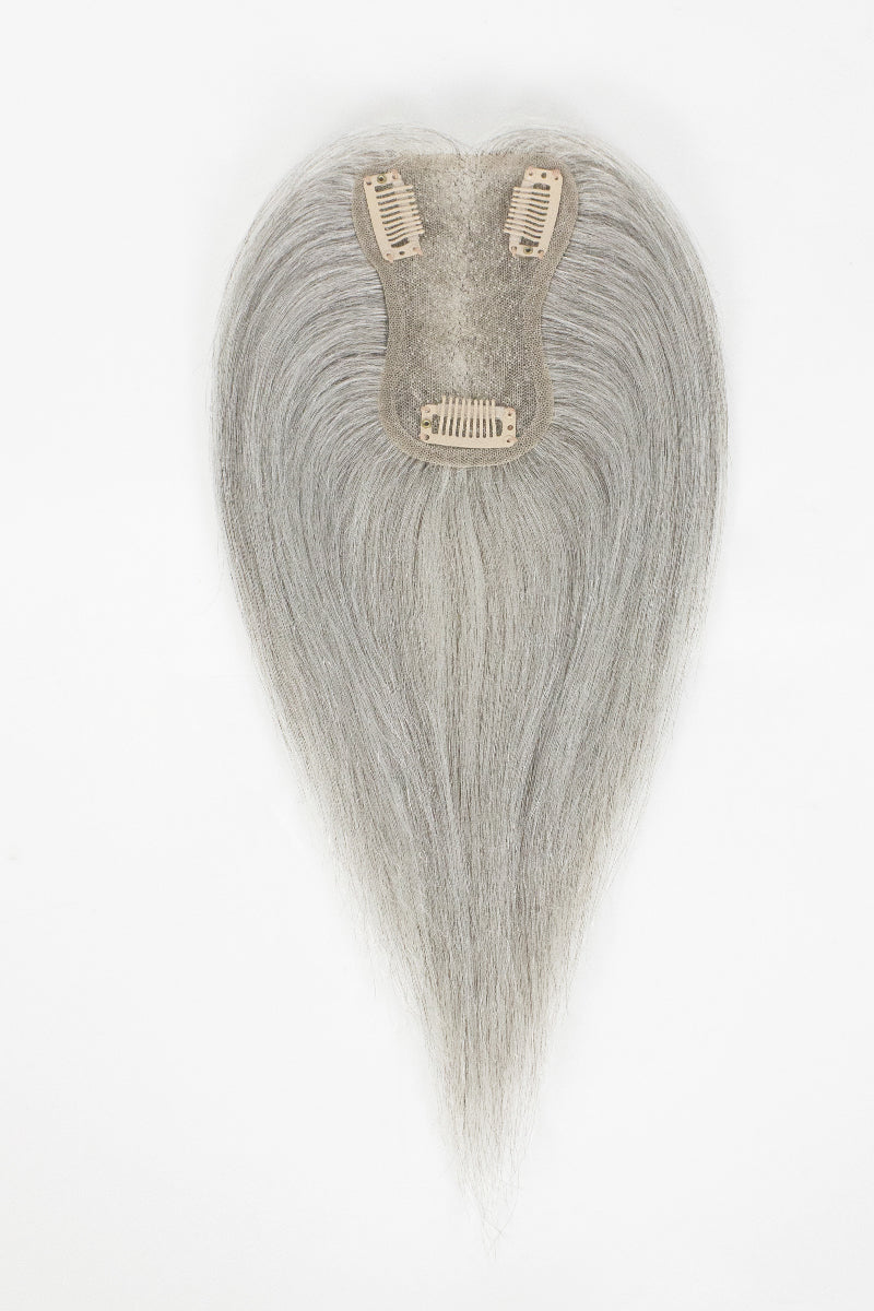 Aria Human Hair Topper Light Grey #1B80