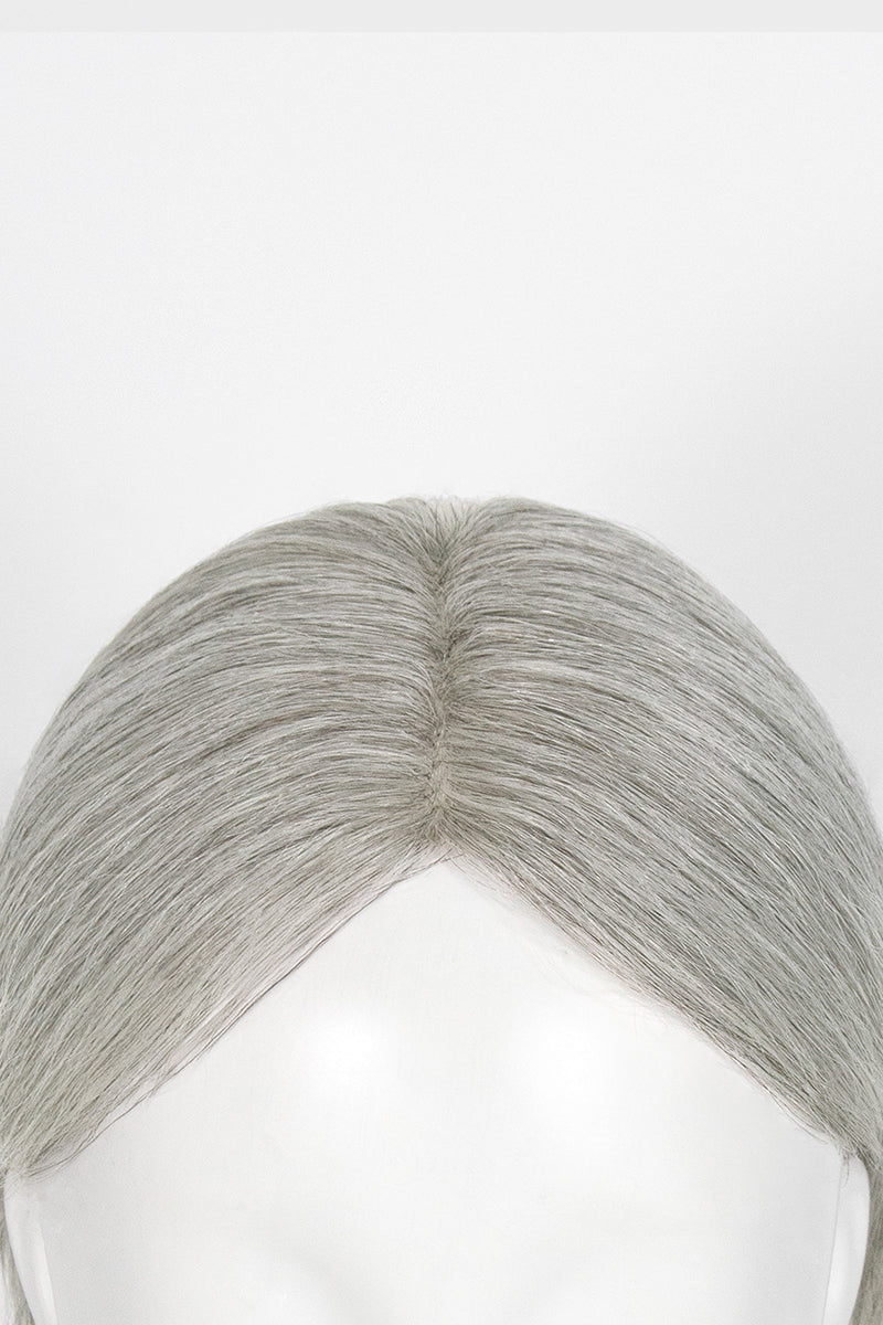Aria Human Hair Topper Light Grey #1B80