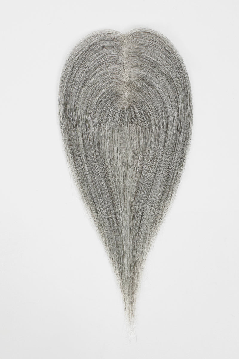 Aria Human Hair Topper Medium Grey #1B70