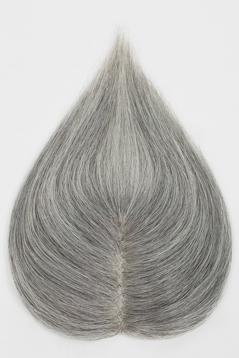 Aria Human Hair Topper Medium Grey #1B70