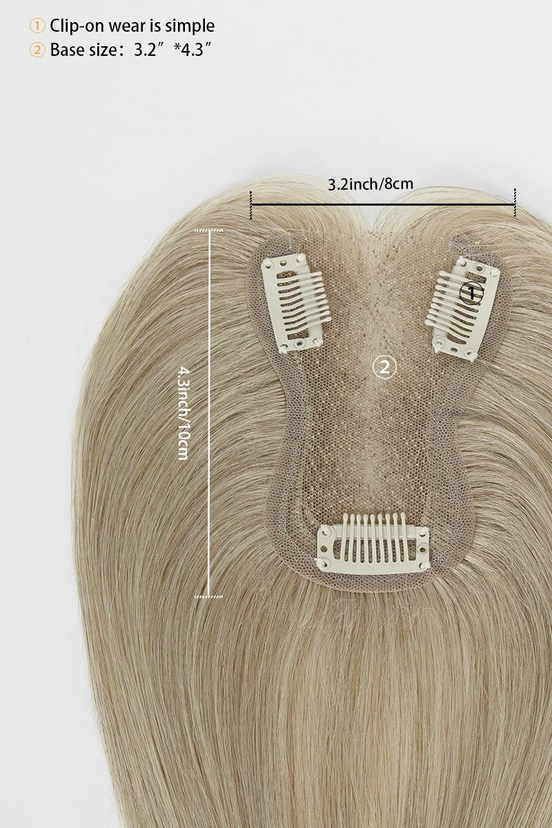 Aria Handmade Human Hair Topper Ombre Beige Blonde #M616