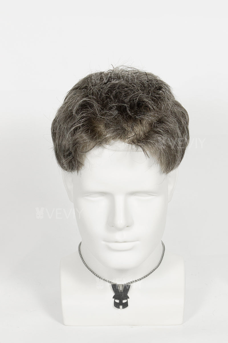 Alison Pre-Cut Men's  Hairstyle Medium Brown blended with 40% Grey #540