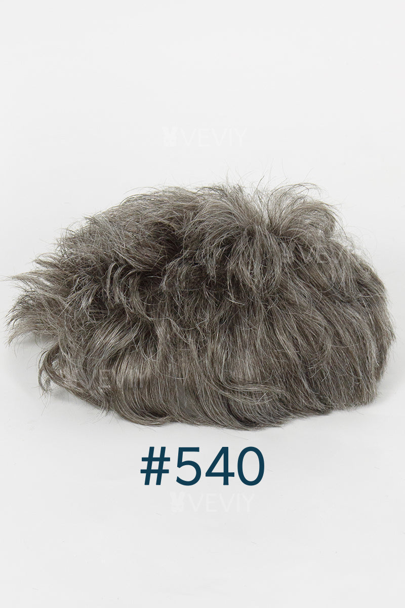Corey Pre-Cut Men's  Hairstyle Medium Brown blended with 40% Grey #540