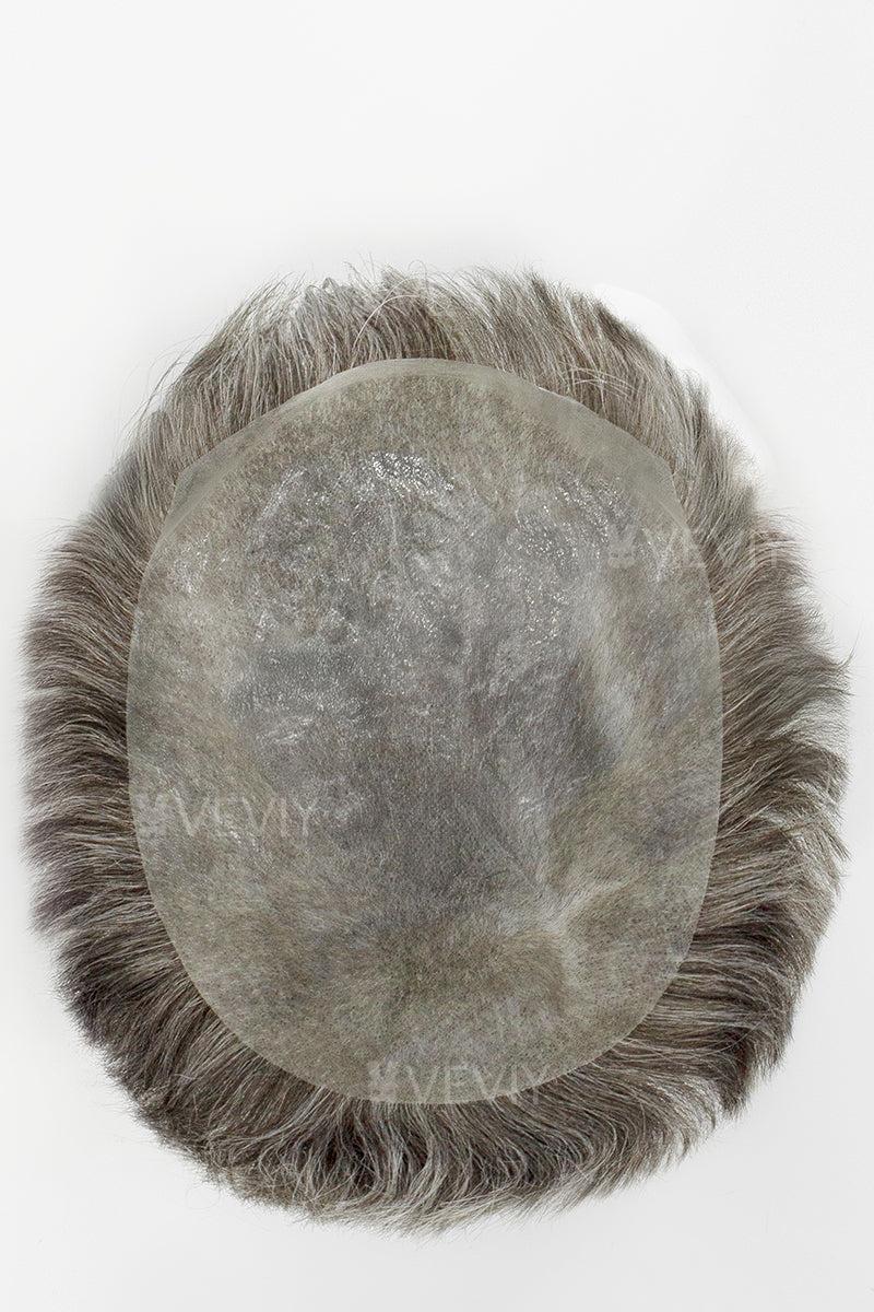 Alison Pre-Cut Men's  Hairstyle Medium Brown blended with 40% Grey #540