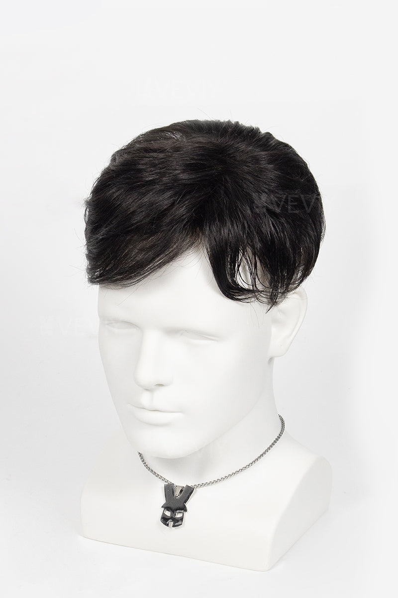 Corey topper  on a mannequin head against a white background