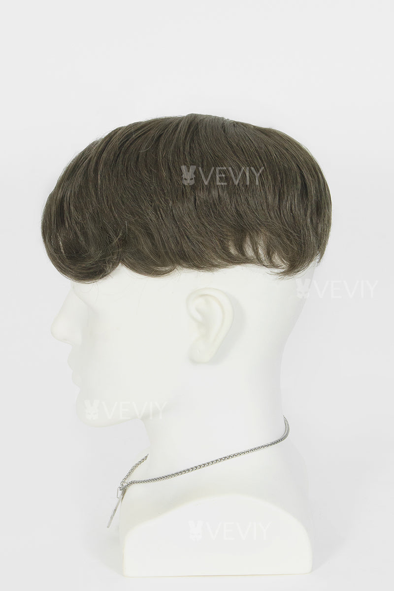 Jared Pre-Cut Men's  Hairstyle Medium-Dark Brown #4