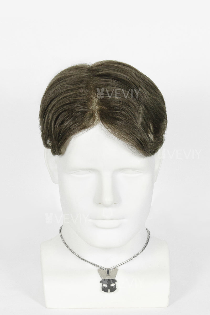 Jared Pre-Cut Men's  Hairstyle Medium-Dark Brown #4