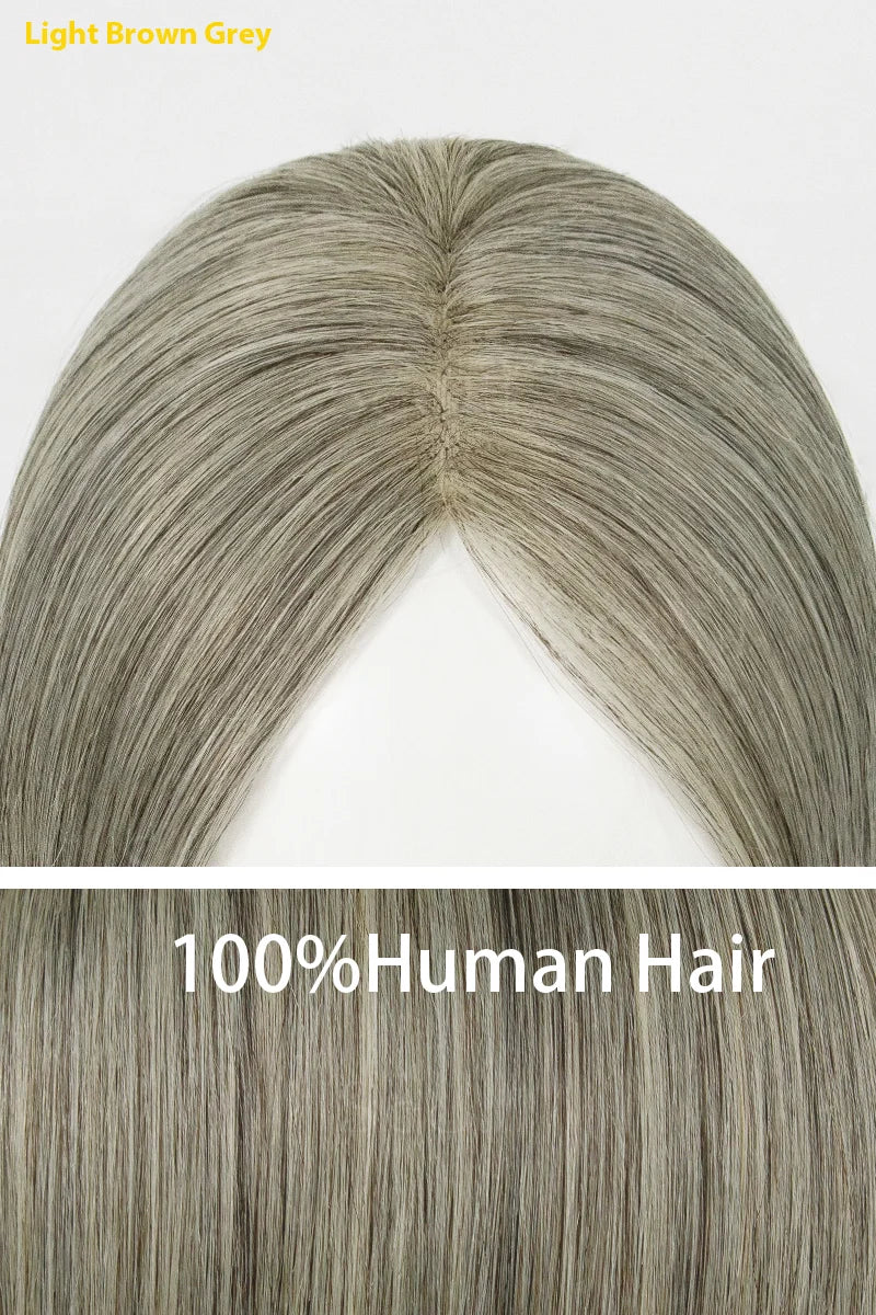 Mona-B Topper with Bangs #Light Brown Grey