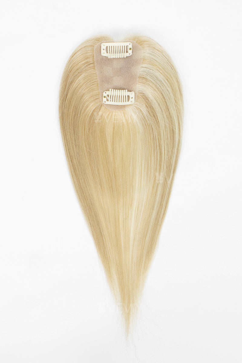 Vera Thin Breathable Lace Human Hair Topper Dark Blonde with Light Blonde #P10/16