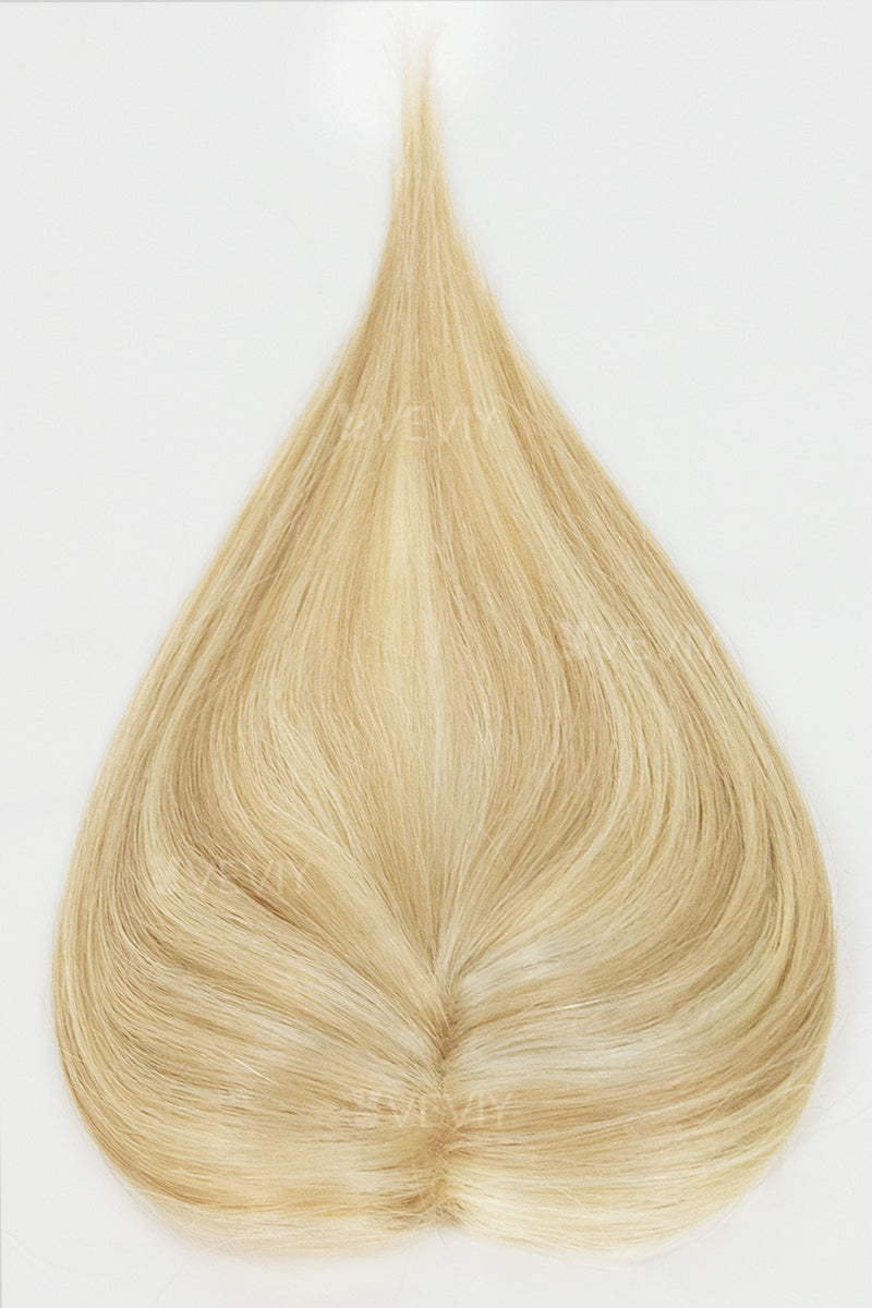Vera Thin Breathable Lace Human Hair Topper Warm Blonde With Highlights #P27/613