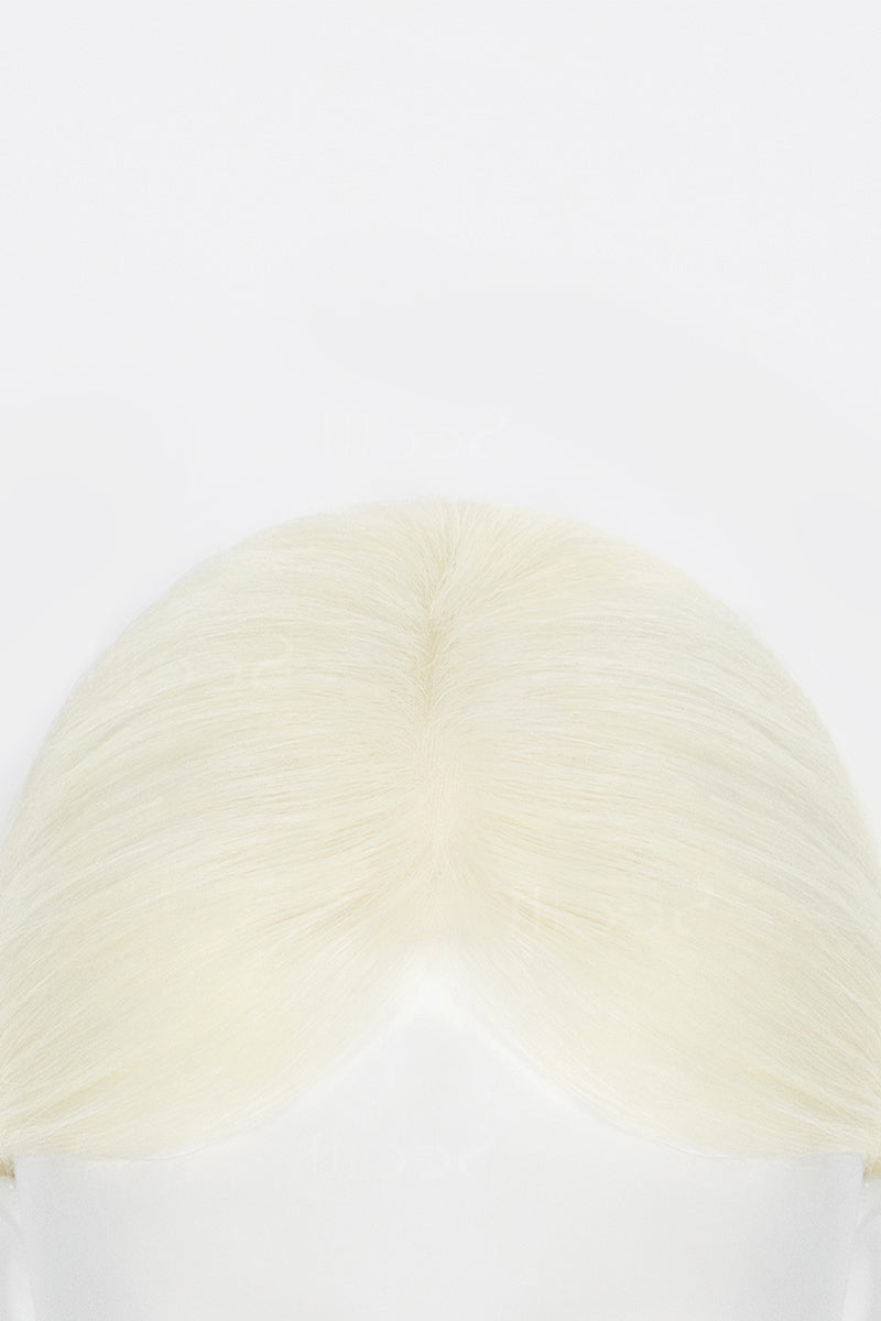 Aria Handmade Human Hair Topper White Blonde #WB