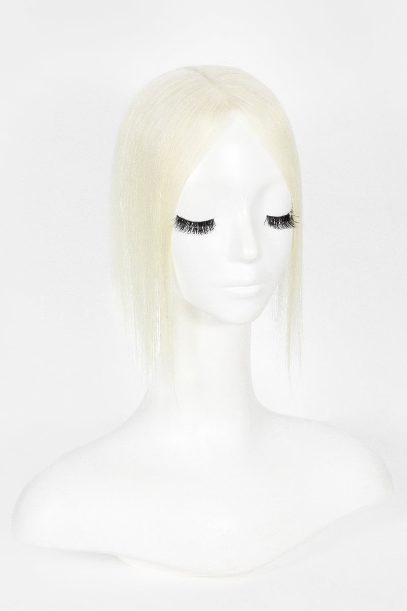 Aria Handmade Human Hair Topper White Blonde #WB