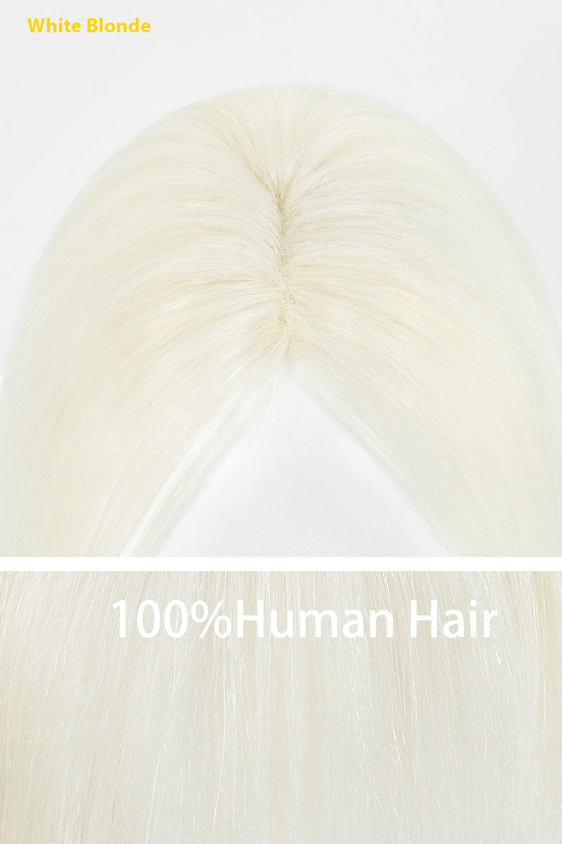 Vera Thin Breathable Lace Human Hair Topper White Blonde #WB
