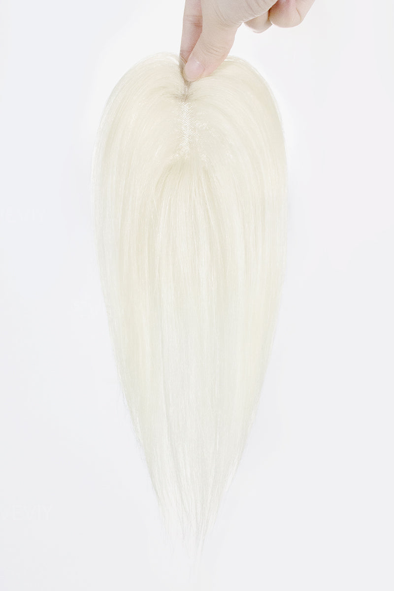 Vera Thin Breathable Lace Human Hair Topper White Blonde #WB