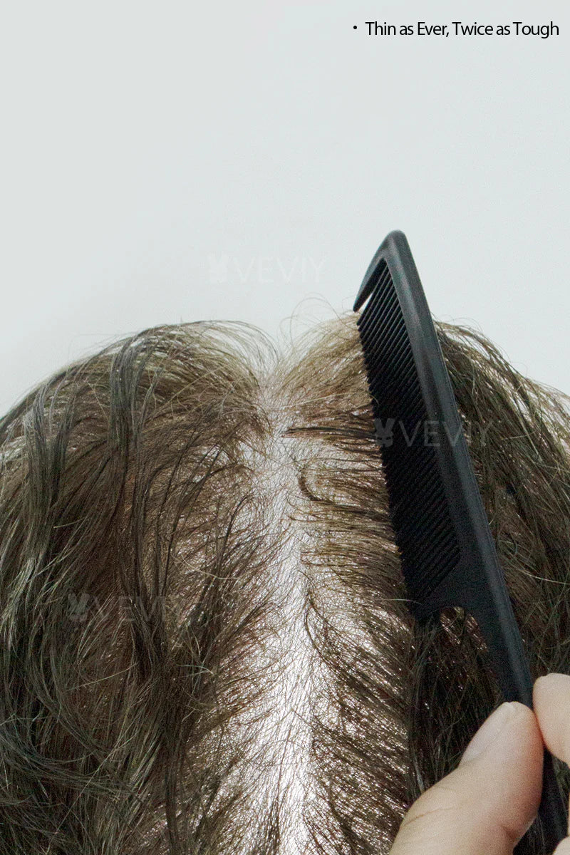 Marcus Pre-Cut Men's  Hairstyle Black blended with 80% Grey #1B80